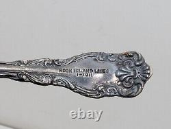 1911 Rock Island Lines Railroad Silverware Silver Plate Tea Spoon Antique