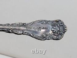 1911 Rock Island Lines Railroad Silverware Silver Plate Tea Spoon Antique