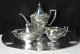 1914 W. D. Smith Silver Co Art Deco 4 Pc Tea Set W Tray Heppelwhite Nice