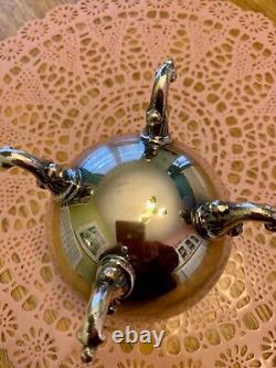 1920's Silverplate Coffee/Tea Service 7+pieces w Tray and Tilting Hot H20 Kettle