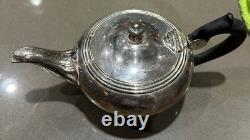 1931 Silver Plated Teapot Mfg. By TH. HENRY Ebony handle Bachelor teapot. 4 1 8