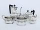 1940 Wallace England Silver On Copper Hand Chased Embossed Tea Coffee Set 5 Pc