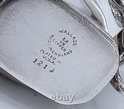 1940 Wallace England Silver On Copper Hand Chased Embossed Tea Coffee Set 5 Pc
