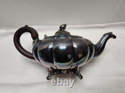1940s Sheffield Design Community Melon Silver Plate Tea Coffee Serving Set
