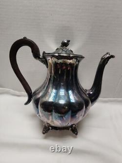 1940s Sheffield Design Community Melon Silver Plate Tea Coffee Serving Set