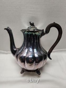 1940s Sheffield Design Community Melon Silver Plate Tea Coffee Serving Set