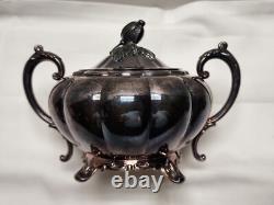 1940s Sheffield Design Community Melon Silver Plate Tea Coffee Serving Set