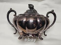 1940s Sheffield Design Community Melon Silver Plate Tea Coffee Serving Set