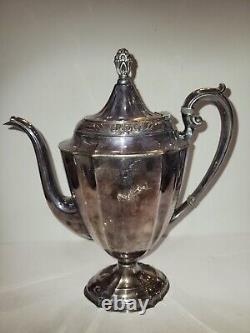 1941 ETERNALLY YOURS 1847 Rogers Coffee Tea Set Silverplate 3 Pieces Vtg EUC