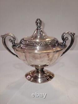 1941 ETERNALLY YOURS 1847 Rogers Coffee Tea Set Silverplate 3 Pieces Vtg EUC