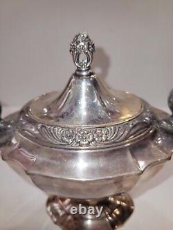1941 ETERNALLY YOURS 1847 Rogers Coffee Tea Set Silverplate 3 Pieces Vtg EUC