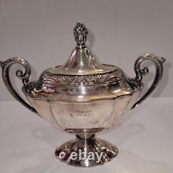 1941 ETERNALLY YOURS 1847 Rogers Coffee Tea Set Silverplate 3 Pieces Vtg EUC