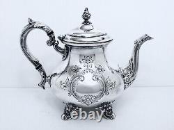 1950 Gorham Anchor Duchess Hand Chased Midcentury Rococo Ornate Coffee Tea Set