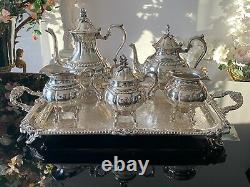 1950 Sheridan Silver plate 6 piece Coffee & Tea Set