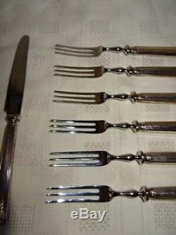 1953 Sterling Silver 12 Piece Tea Knife & Fork Set Harrison Brothers & Howson