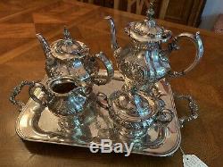 1954 Gorham Chantilly Silverplate Tea And Coffee Service