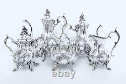 1954 Reed & Barton Winthrop Shield Midcentury Aesthetic Coffee Teapot Set 5 Pcs