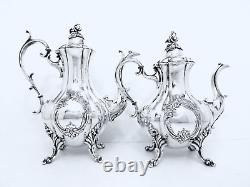 1954 Reed & Barton Winthrop Shield Midcentury Aesthetic Coffee Teapot Set 5 Pcs
