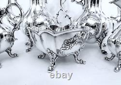 1954 Reed & Barton Winthrop Shield Midcentury Aesthetic Coffee Teapot Set 5 Pcs