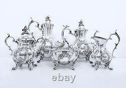 1954 Reed & Barton Winthrop Shield Midcentury Aesthetic Coffee Teapot Set 5 Pcs