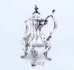 1954 Reed & Barton Winthrop Shield Midcentury Aesthetic Coffee Teapot Set 5 Pcs