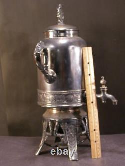 19 c Victorian Pairpoint Silver Tea Pot Hot Water Kettle Urn Coffee Samovar 1800
