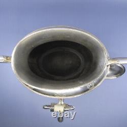 19c HALL ELTON Treble Plate 6 pc Tea Set Urn Samovar MEDALLION 1867 Wallingford