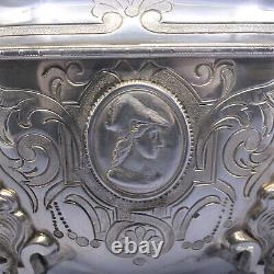 19c HALL ELTON Treble Plate 6 pc Tea Set Urn Samovar MEDALLION 1867 Wallingford