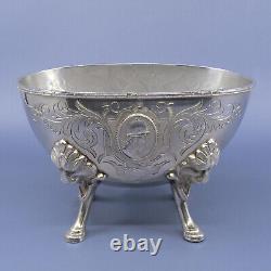 19c HALL ELTON Treble Plate 6 pc Tea Set Urn Samovar MEDALLION 1867 Wallingford