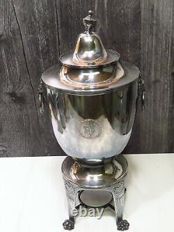 19c Pairpoint Silverplate Samovar Coffee Tea Water Urn Pot Lions Heads Paw Feet