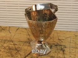 19thC VICTORIAN BARBOUR BROS SILVER PLATE REPOUSSE 3 PIECE COFFEE OR TEA SERVICE