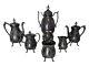 19th C. Antique 6 Piece Manhattan Plate Co Silver Plated Coffee Tea Service Set