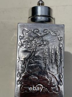 19th Cent. Silver Plate European Classic Ornate Repousse Hallmarked Tea Caddy