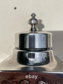 19th Cent. Silver Plate European Classic Ornate Repousse Hallmarked Tea Caddy