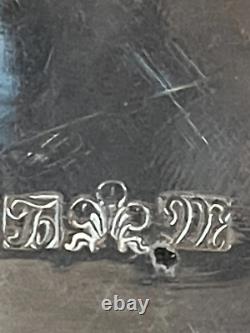 19th Cent. Silver Plate European Classic Ornate Repousse Hallmarked Tea Caddy