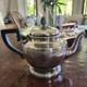 19th Century French Christofle Silver Plate Teapot Tea Pot With Black Handle