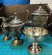 19th Century Victorian Floral Patterned Silver Plated Tea Set