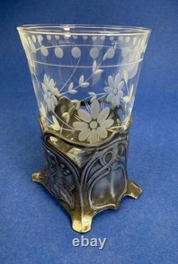1 WMF #358 Silver-plate Art Nouveau Tea Glass / Toddy 1 WMF #358 Silver-plate Art Nouveau Tea Glass / Toddy