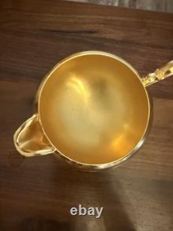 24K Gold Plated Tea Set by International Silver Co. VTG 4pc With Tray