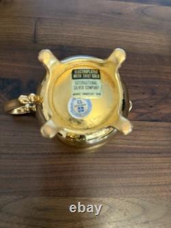 24K Gold Plated Tea Set by International Silver Co. VTG 4pc With Tray