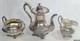 3 Piece Silver Plated Tea Service Teapot Creamer Sugar Set