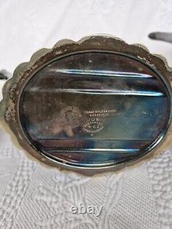 4 × Antique Victorian Thomas Otley & Sons Sheffield Engrave Silver Plate Tea Set