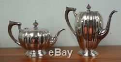 4 PC Windsor Castle Silverplate Tea Set Teapot Coffee Pot Reed & Barton