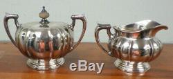 4 PC Windsor Castle Silverplate Tea Set Teapot Coffee Pot Reed & Barton