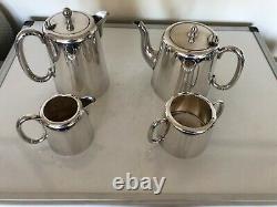 4 PIECE SILVER PLATED HOTEL WARE TEA/COFFEE SERVICE (H L & Co Ltd) SPTCS-PPP