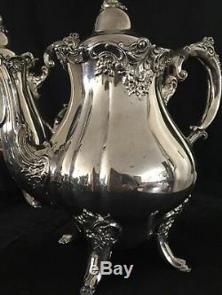 4-Pc Silverplate Tea Set Baroque Wallace Silverplate, Hollowware, 281-284