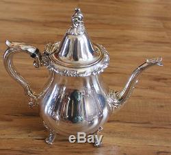 4 Pc Wallace La Reine 1100 Silver Tea Coffee Set