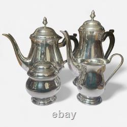 4-Piece Christofle Tea Set Silver Plate On Copper Sheffield 1800s
