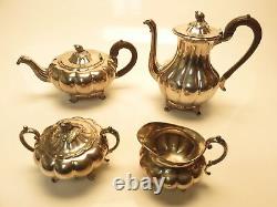 4 Piece Community Silverplate Melon Canada Tea Set Ca2d318