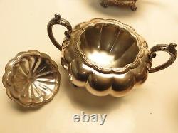 4 Piece Community Silverplate Melon Canada Tea Set Ca2d318